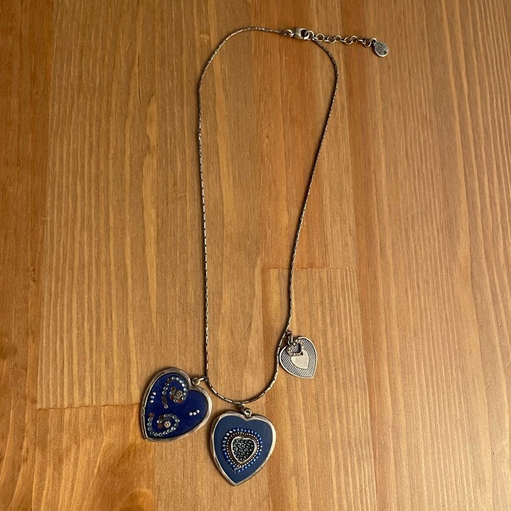 GAS Bijoux necklace with three heart pendants